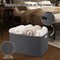 Large Blanket Basket,Storage Basket with Handle, Blanket Basket for Living Room, Rectangle Woven Cotton Rope Basket for Bedroom, Toy Baskets Organizer Bins, 22" x 17" x 12" in, Dark Grey